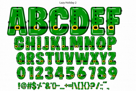 Lazy Holiday Font PNG with transparent background - Preview 3