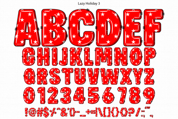 Lazy Holiday Font PNG with transparent background - Preview 4
