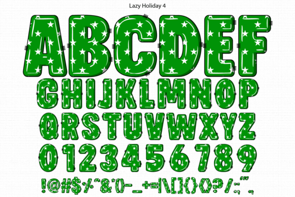 Lazy Holiday Font PNG with transparent background - Preview 5