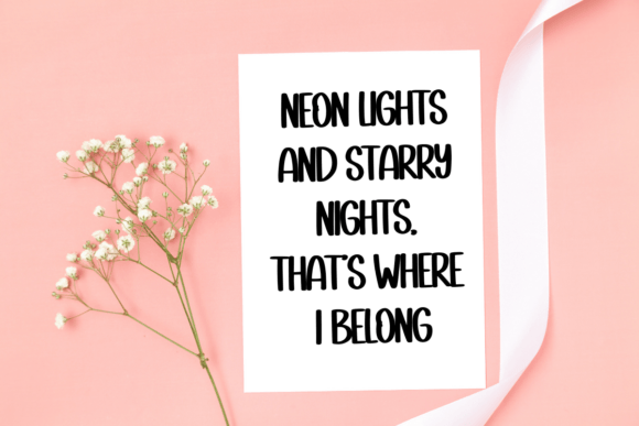 Neon Lights Font PNG with transparent background - Preview 3