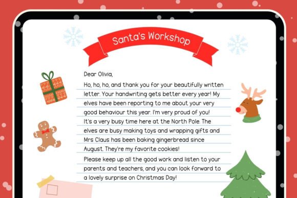 Santa Notes Font PNG with transparent background - Preview 2