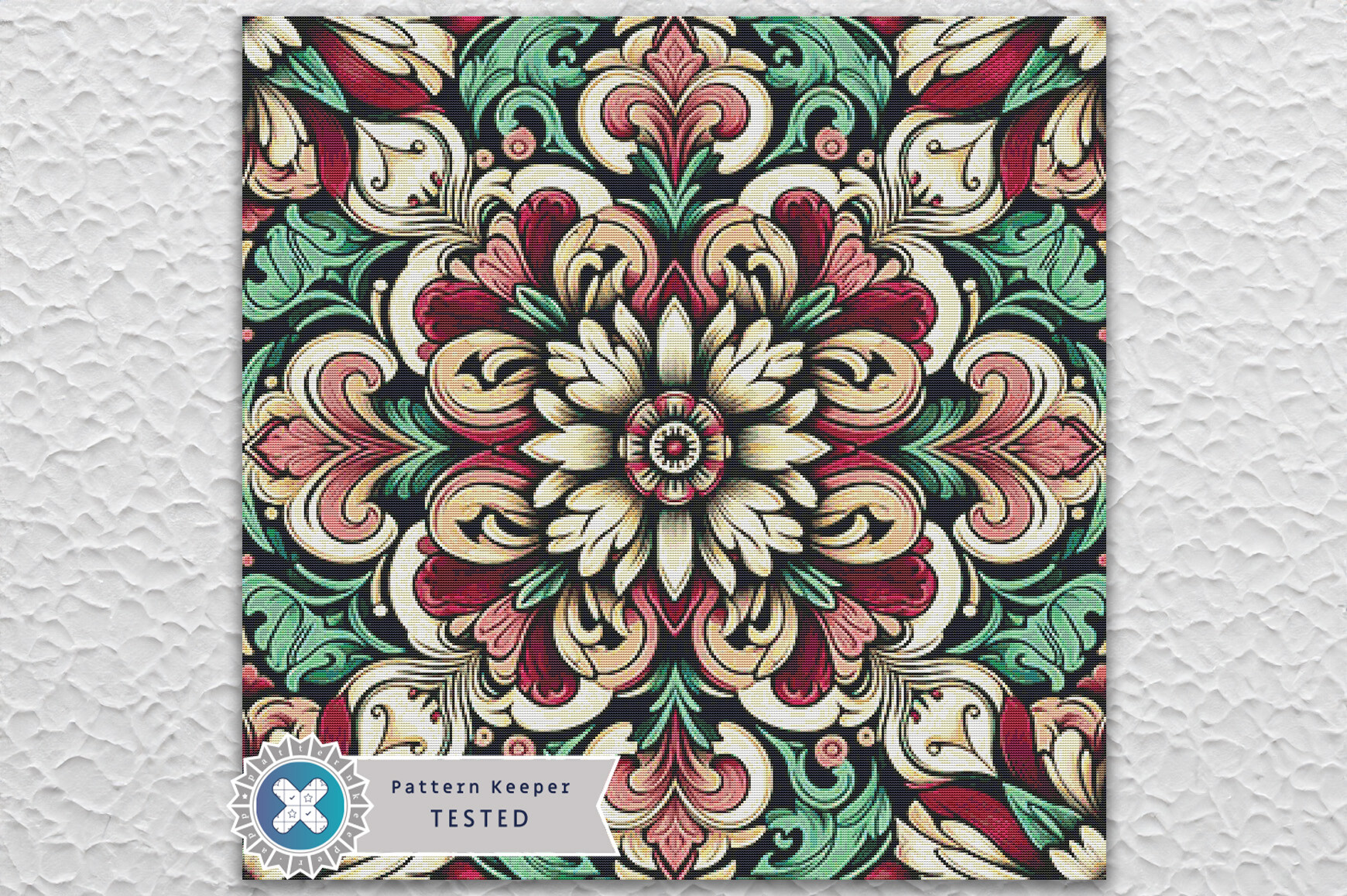 Abstract Tile Cross Stitch Pattern PDF