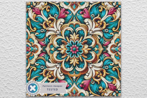 Abstract Tile Cross Stitch Pattern PDF
