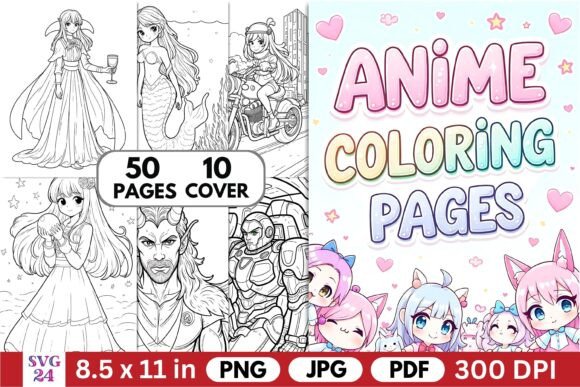 Anime Coloring Pages for Adults
