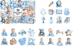 Baby Clipart Mega Bundle Graphic by Markicha Art · Creative Fabrica