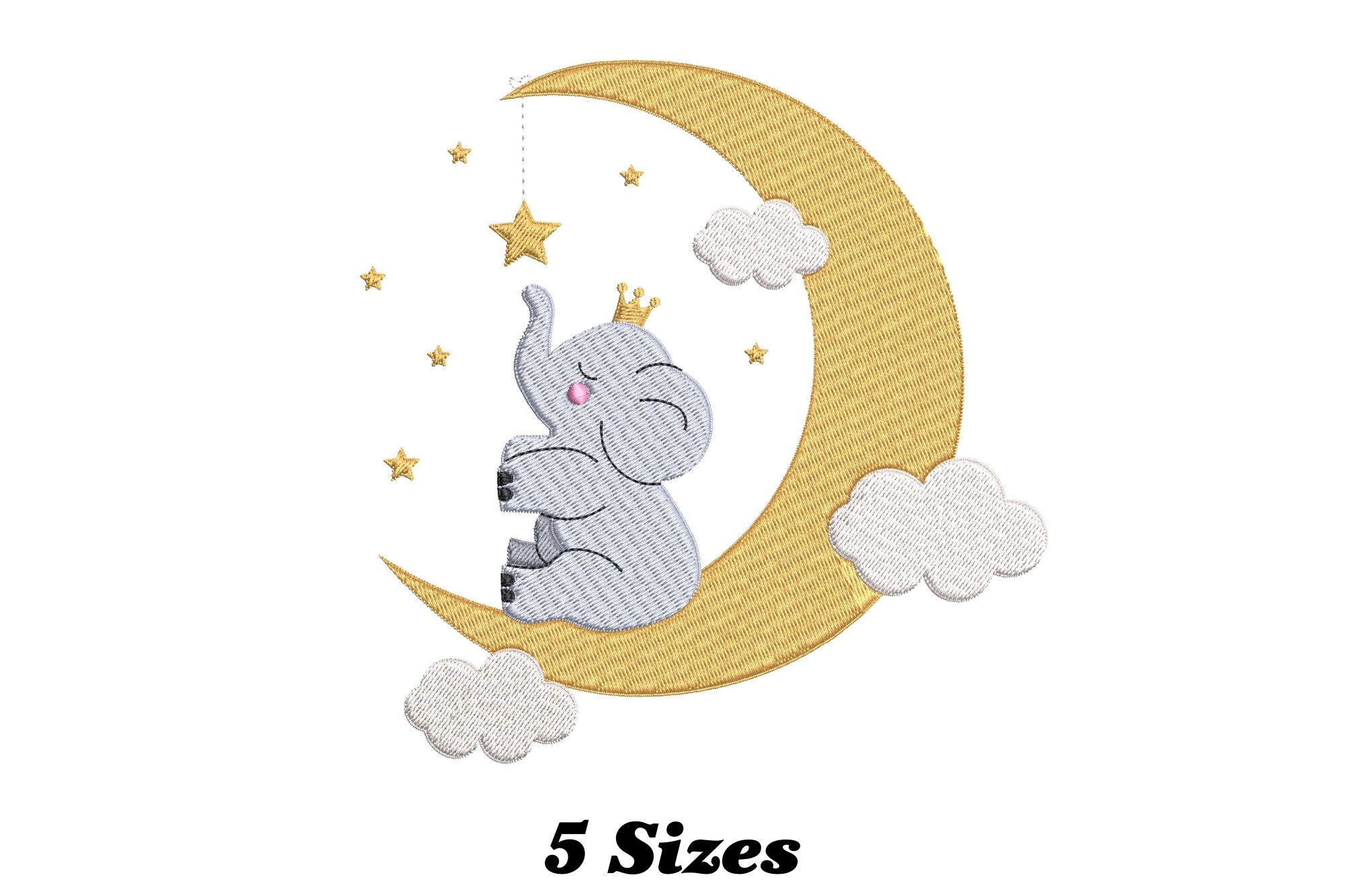 Baby Elephant with Moon