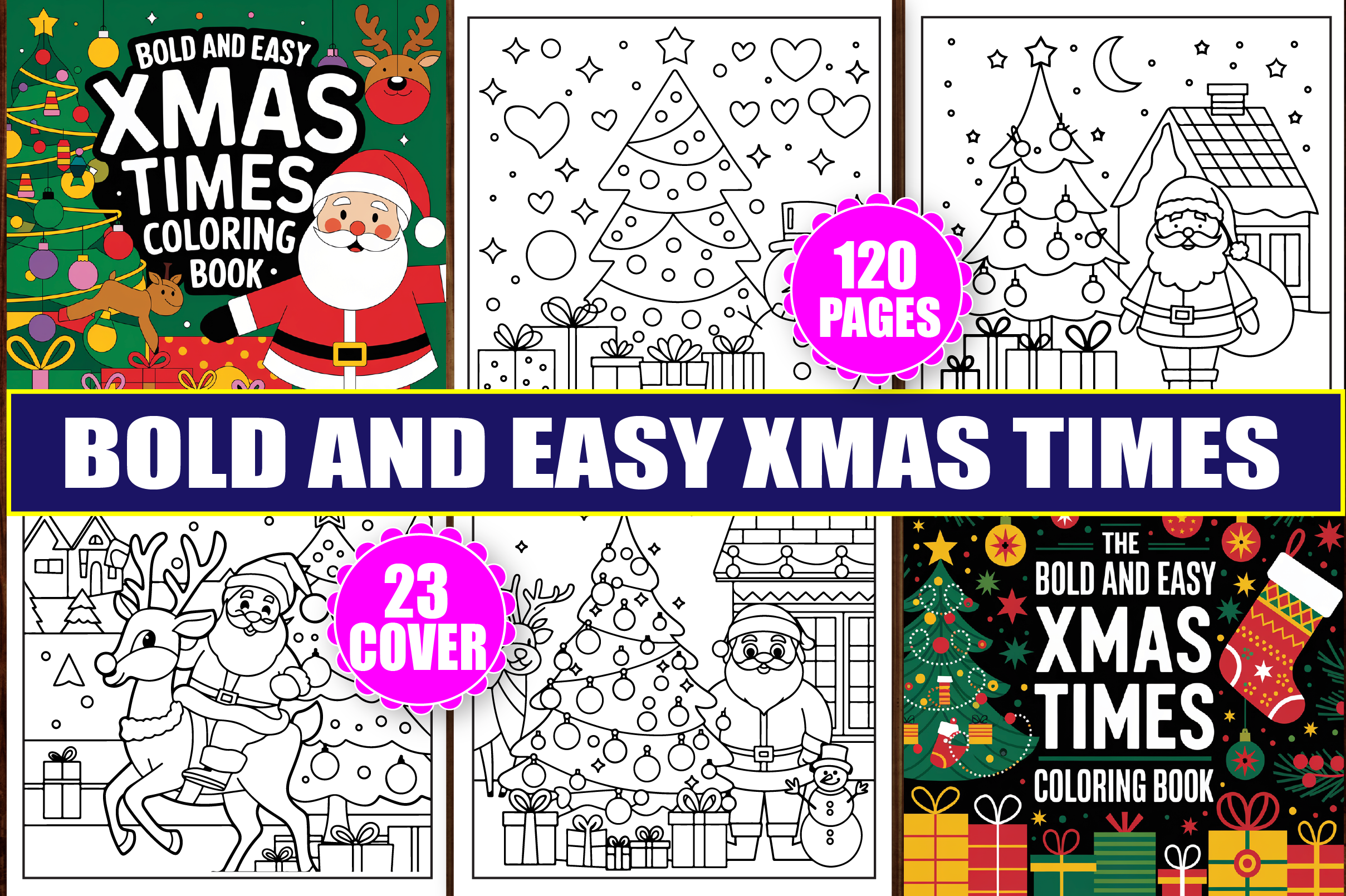 Bold and Easy Xmas Times Coloring Pages
