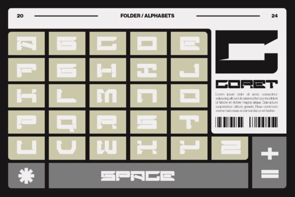 Coret Font - Preview 1