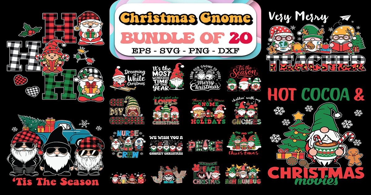 Christmas Gnome SVG Bundle Bundle · Creative Fabrica