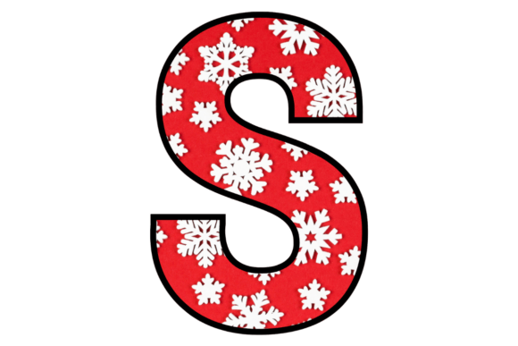 Christmas Snowflake Letters Cliparts