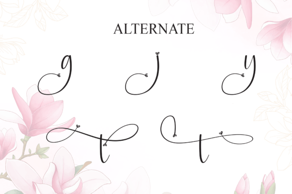 Creative Beauty Font PNG with transparent background - Preview 5