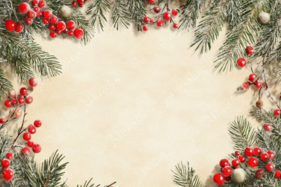 Festive Christmas Background with Red