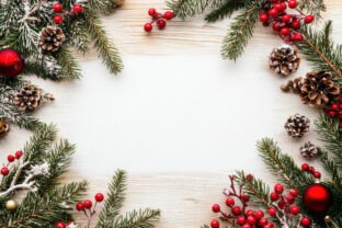 Festive Christmas Border with Pine Graphic by Sun Sublimation ...