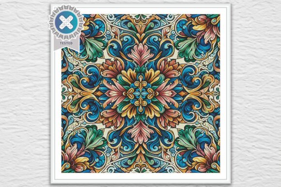 Floral Fractal Cross Stitch Pattern PDF
