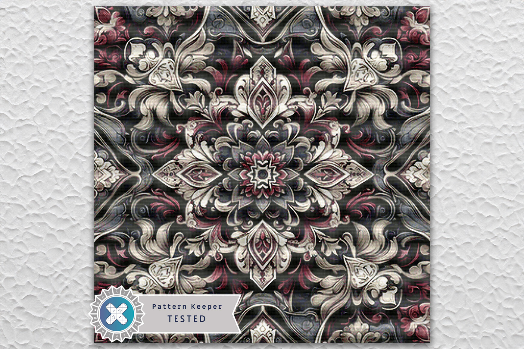 Floral Mandala Cross Stitch Pattern PDF