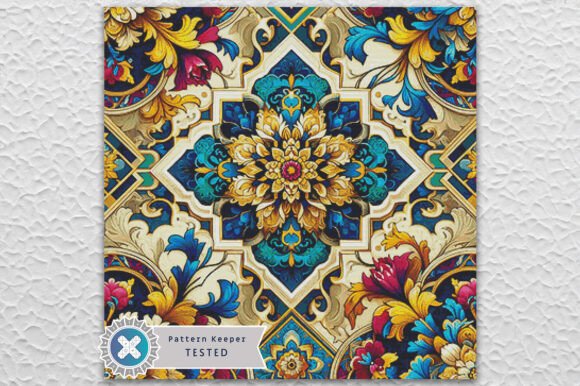 Floral Mandala Cross Stitch Pattern PDF