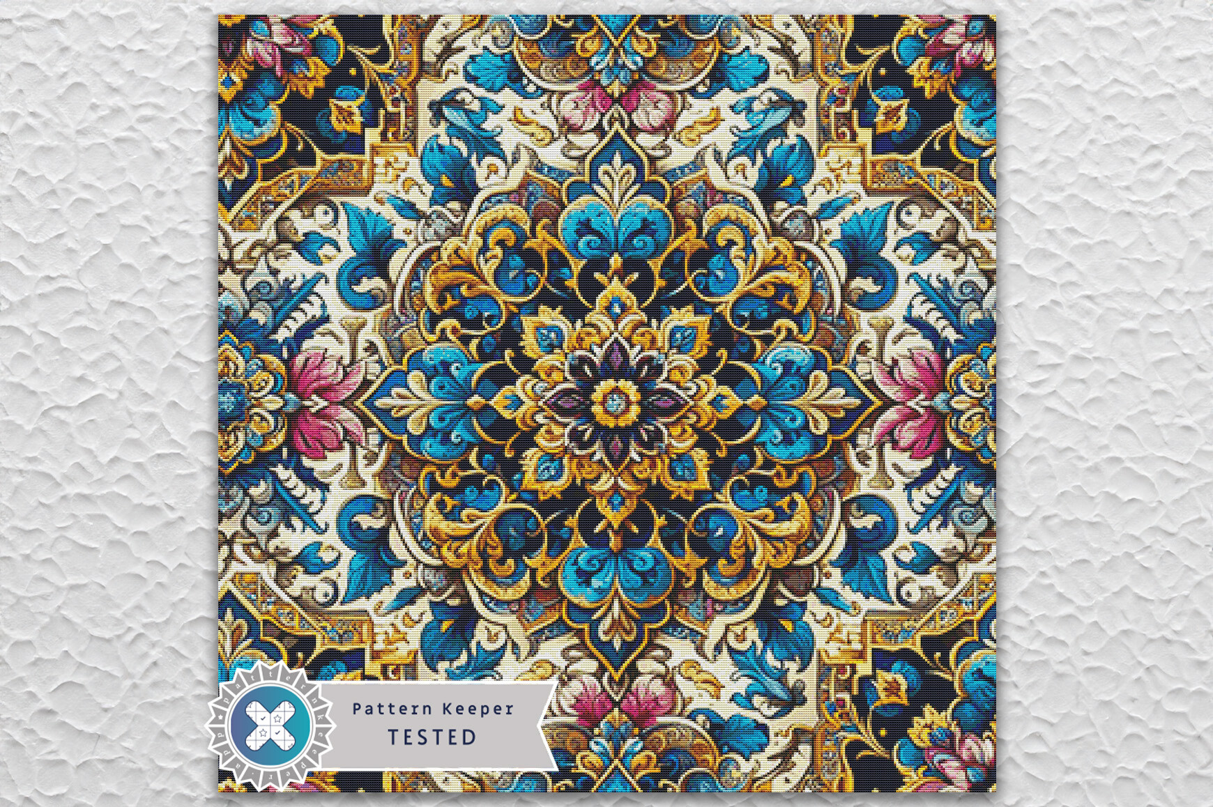 Floral Mandala Cross Stitch Pattern PDF