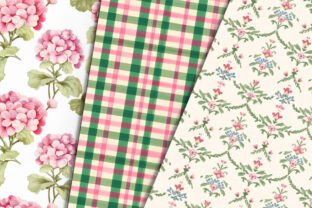 Floral Pink Cottage Garden Digital Paper Graphic by Petite Meadow ...