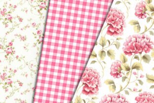 Floral Pink Cottage Garden Digital Paper Graphic by Petite Meadow ...