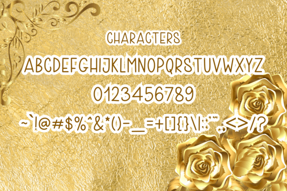 Gold Elements Font PNG with transparent background - Preview 2