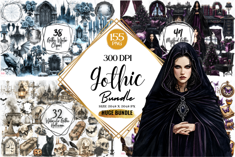 Gothic Clipart Mega Bundle Graphic by Markicha Art · Creative Fabrica