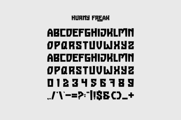 Hurny Freak Font PNG with transparent background - Preview 1
