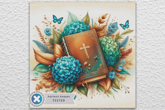 Hydrangea Bible Cross Stitch Pattern PDF
