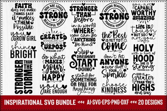 Inspirational SVG Bundle Graphic by creativemim2001 · Creative Fabrica
