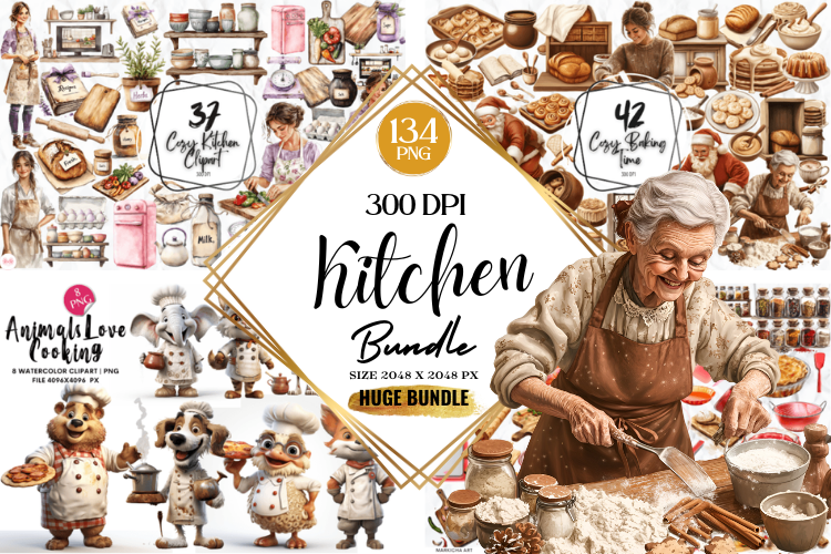 Kitchen Clipart Mega Bundle Graphic by Markicha Art · Creative Fabrica