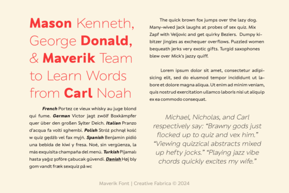 Maverik Font PNG with transparent background - Preview 6