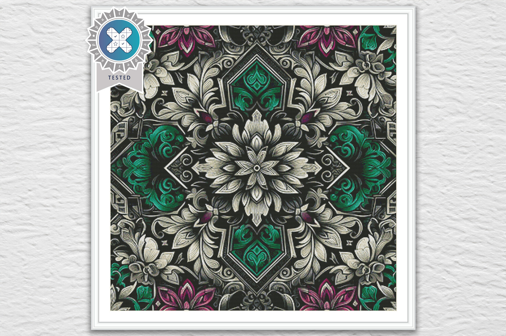 Ornamental Cross Stitch Pattern PDF