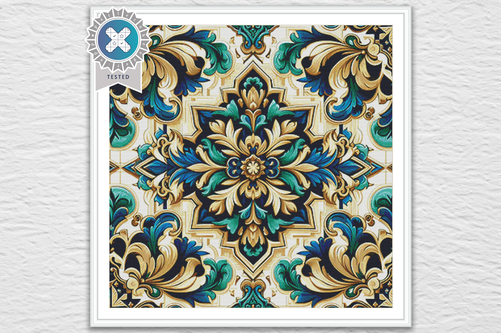 Ornamental Cross Stitch Pattern PDF