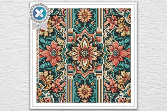 Ornamental Cross Stitch Pattern PDF