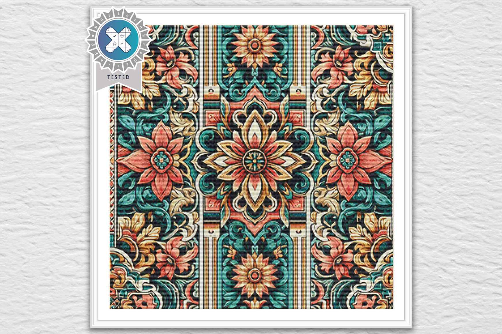 Ornamental Cross Stitch Pattern PDF