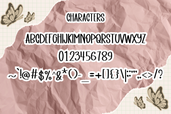 Paper Sign Font PNG with transparent background - Preview 2