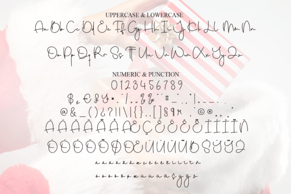 Santagift Font PNG with transparent background - Preview 6