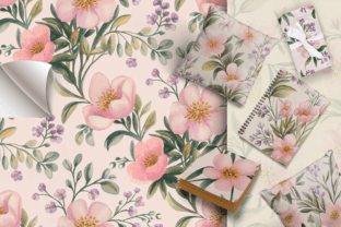 Soft Blossoms Seamless Patterns Graphic by curvedesign · Creative Fabrica