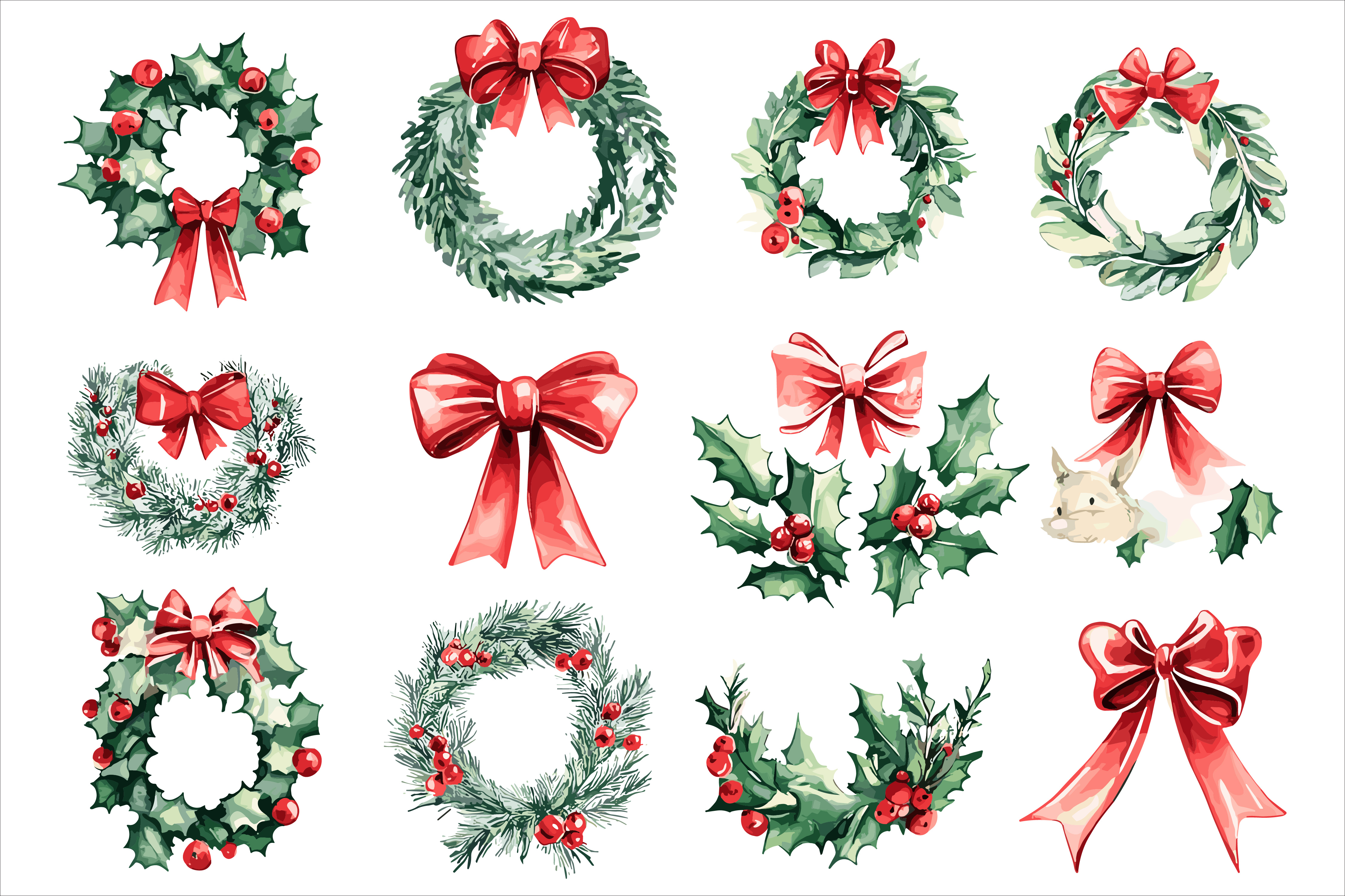 Merry Christmas Sticker Pack Vector Art
