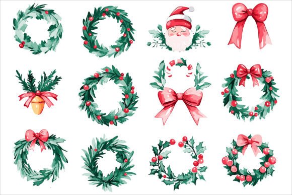 Merry Christmas Sticker Pack Vector Art