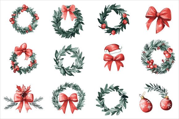 Merry Christmas Sticker Pack Vector Art
