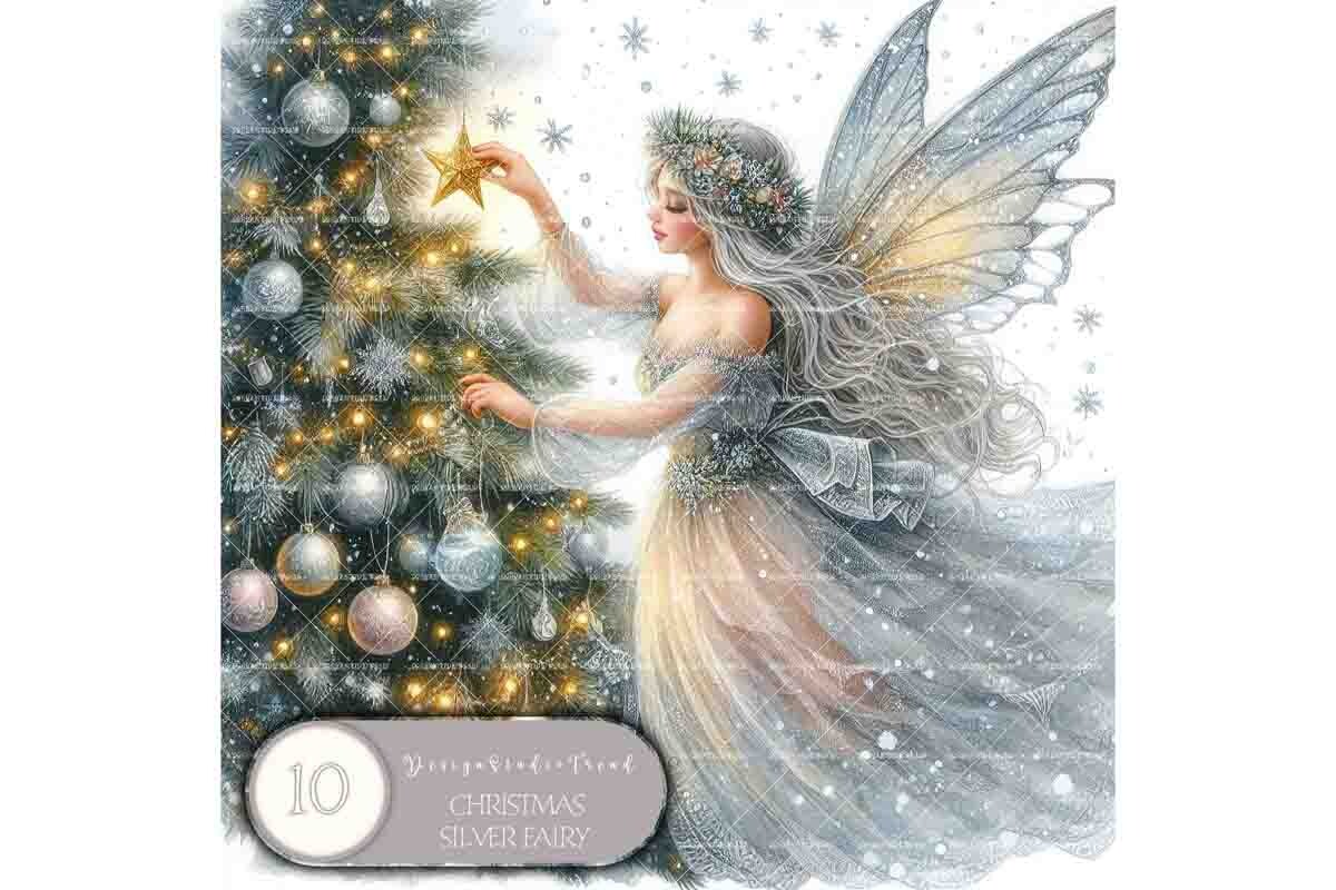Winter Fairy Decorating Pine Tree Pack Graphic by dalilah200307 ...