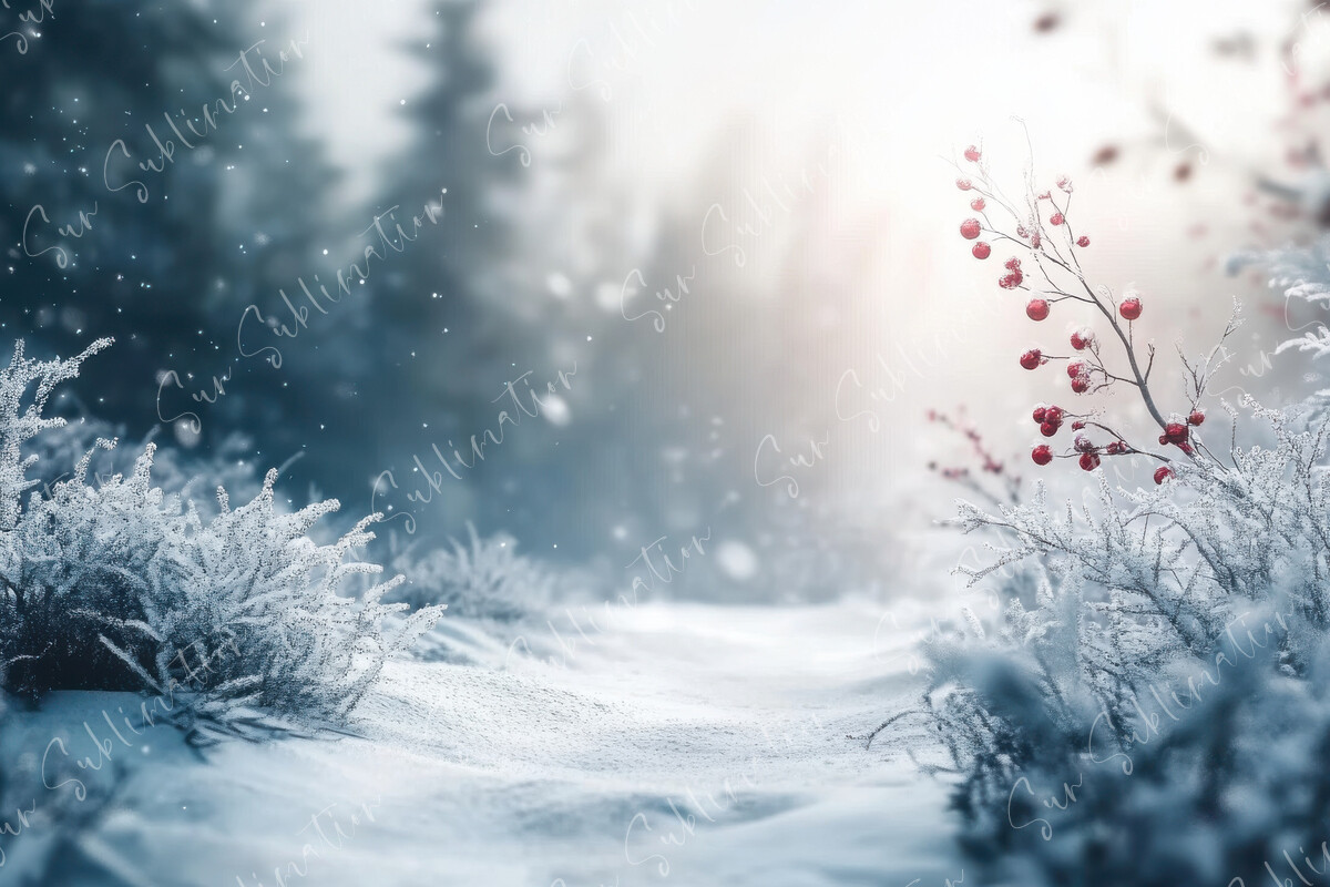 Serene Winter Landscape with Snow Graphic by Sun Sublimation · Creative ...