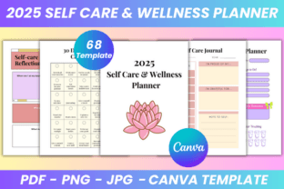 2025 Self Care & Wellness Planner Canva Graphic by DIGITAL PRINT BOX ...