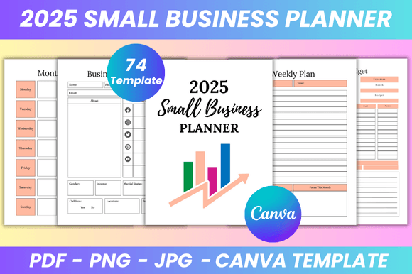 Small Business Planner Canva Kdp Graphics
