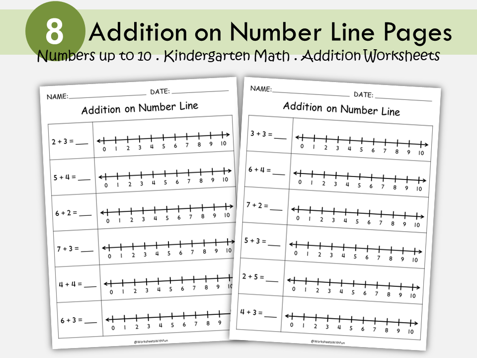 Addition Using Number Line, CF038
