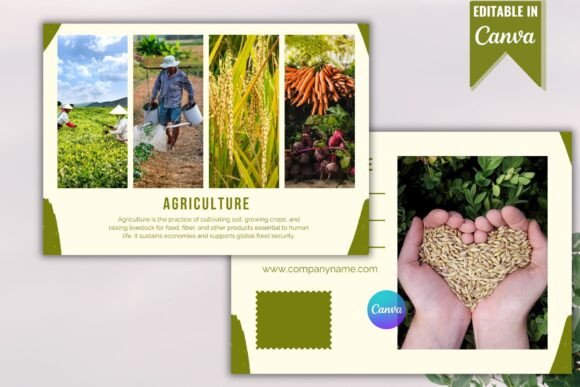 Agriculture Postcard Template