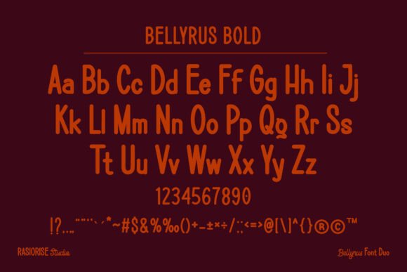 Bellyrus Font - Preview 3