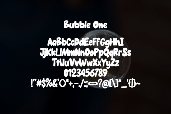 Bubble One Font - Preview 1