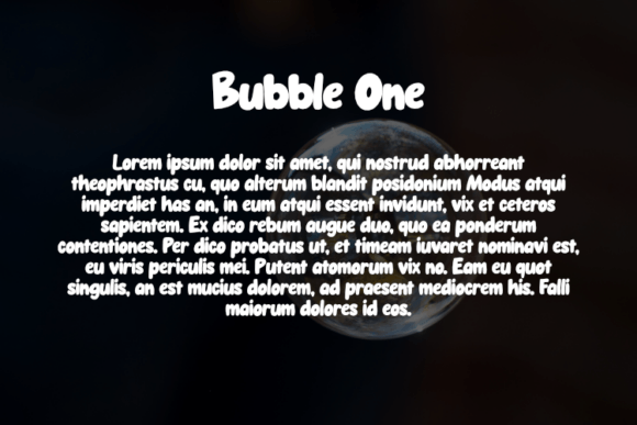 Bubble One Font - Preview 2