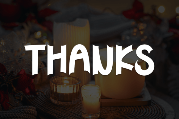 Candles Christmas Font - Preview 6